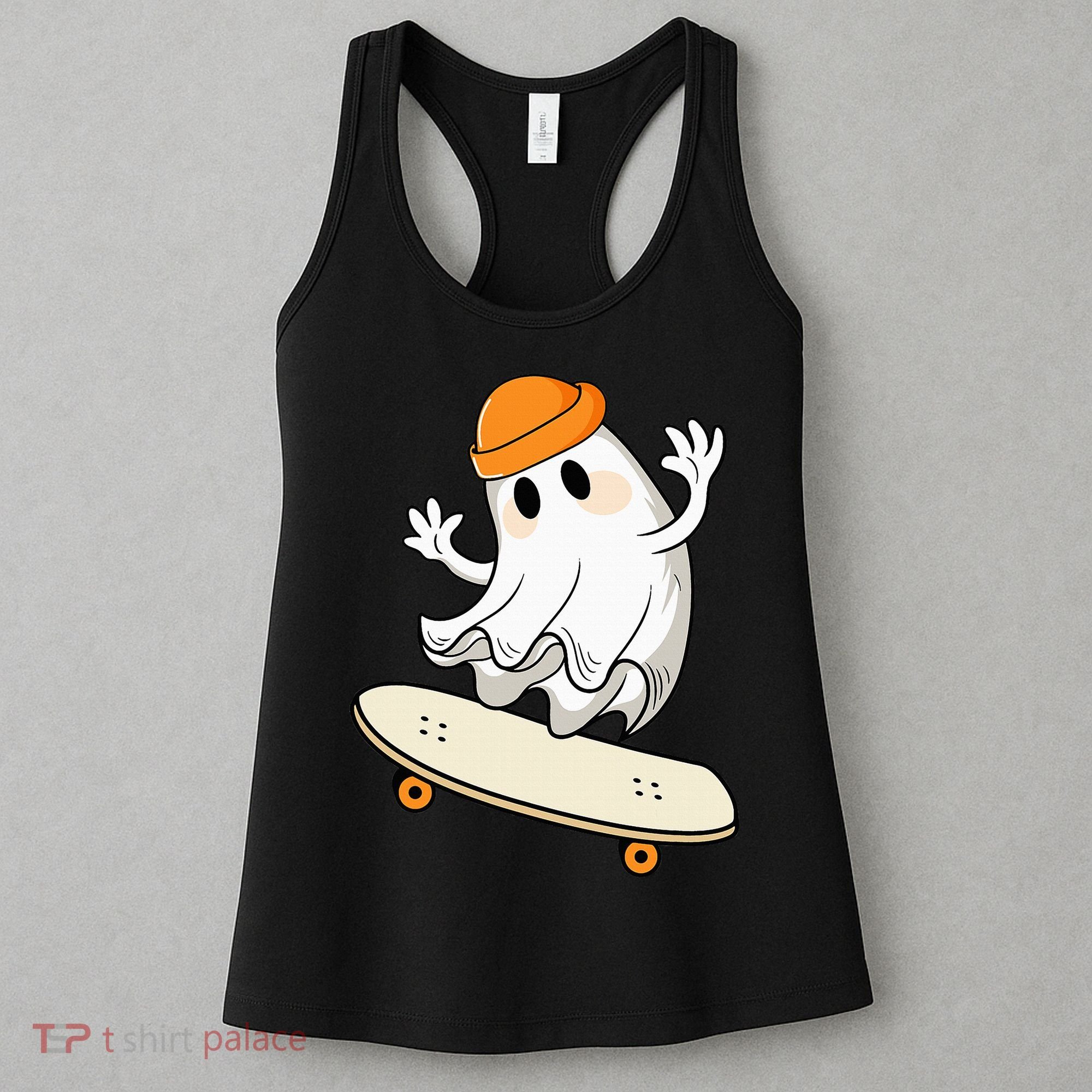 Halloween Ghost Skateboard Halloween Skateboarding Women's Tank Top