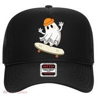 Halloween Ghost Skateboard Halloween Skateboarding Hat thumb 0