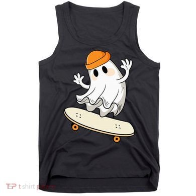 Halloween Ghost Skateboard Halloween Skateboarding Tank Top