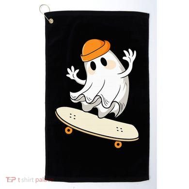 Halloween Ghost Skateboard Halloween Skateboarding Golf Towel