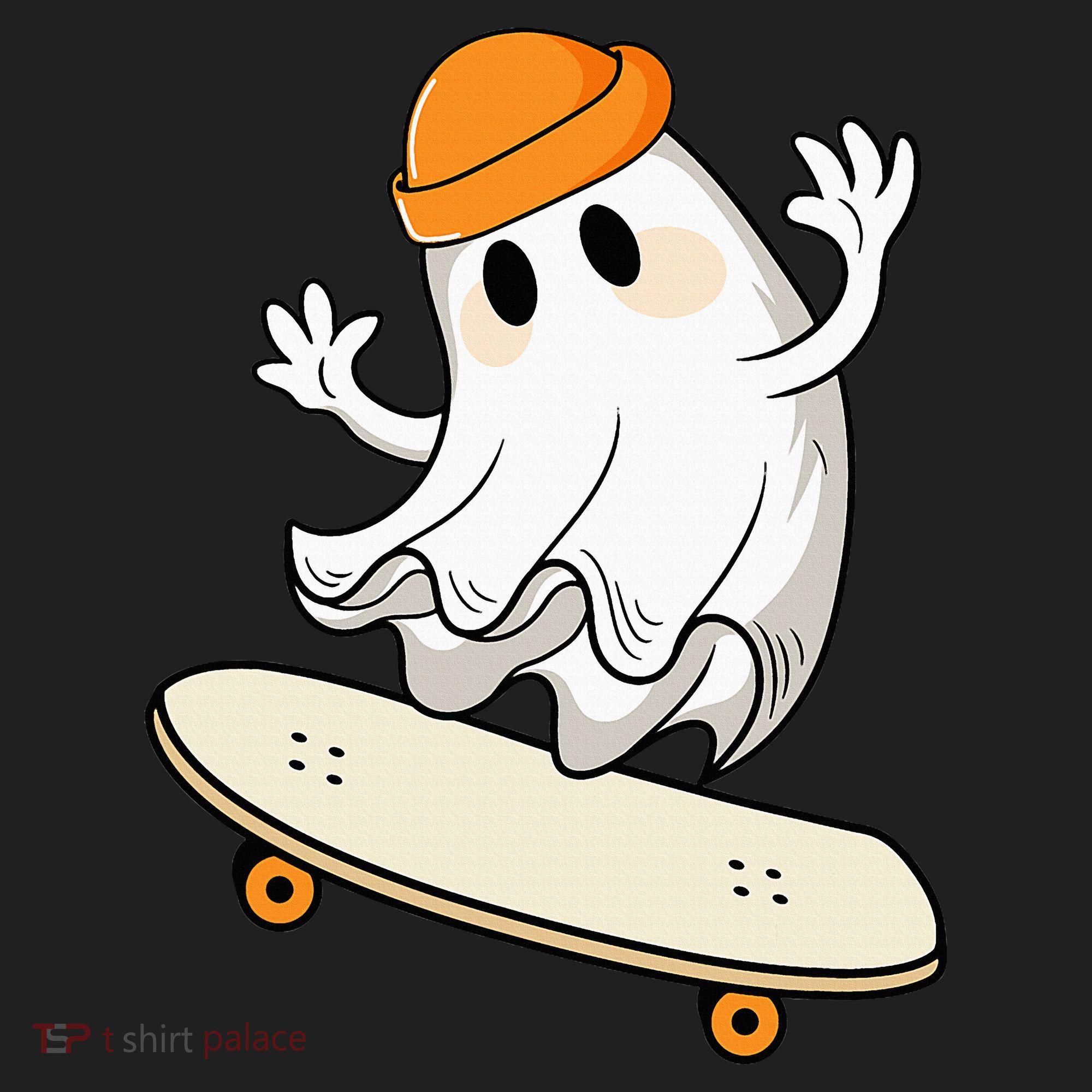Halloween Ghost Skateboard Halloween Skateboarding Golf Towel