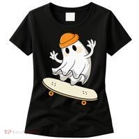 Halloween Ghost Skateboard Halloween Skateboarding Women's T-Shirt thumb 0