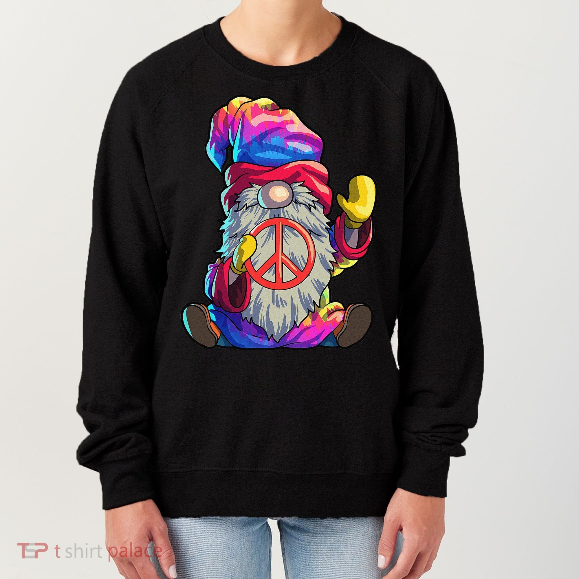Hippie Gnomes Tie Dye Peace Gnomes Women's Sweatshirt