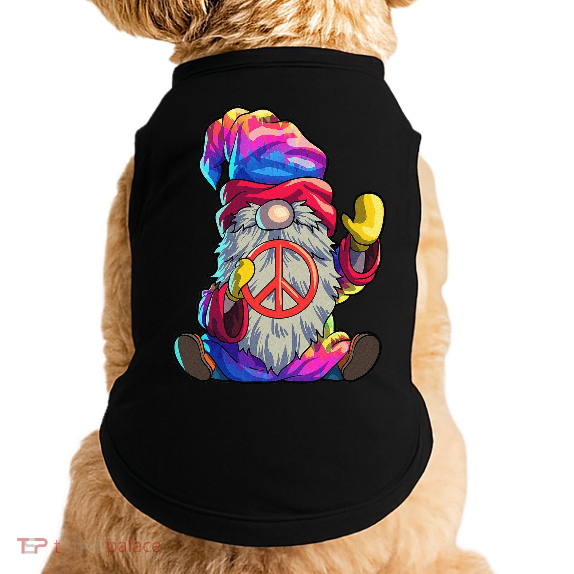 Hippie Gnomes Tie Dye Peace Gnomes Doggie Tank