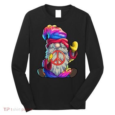Hippie Gnomes Tie Dye Peace Gnomes Long Sleeve Shirt
