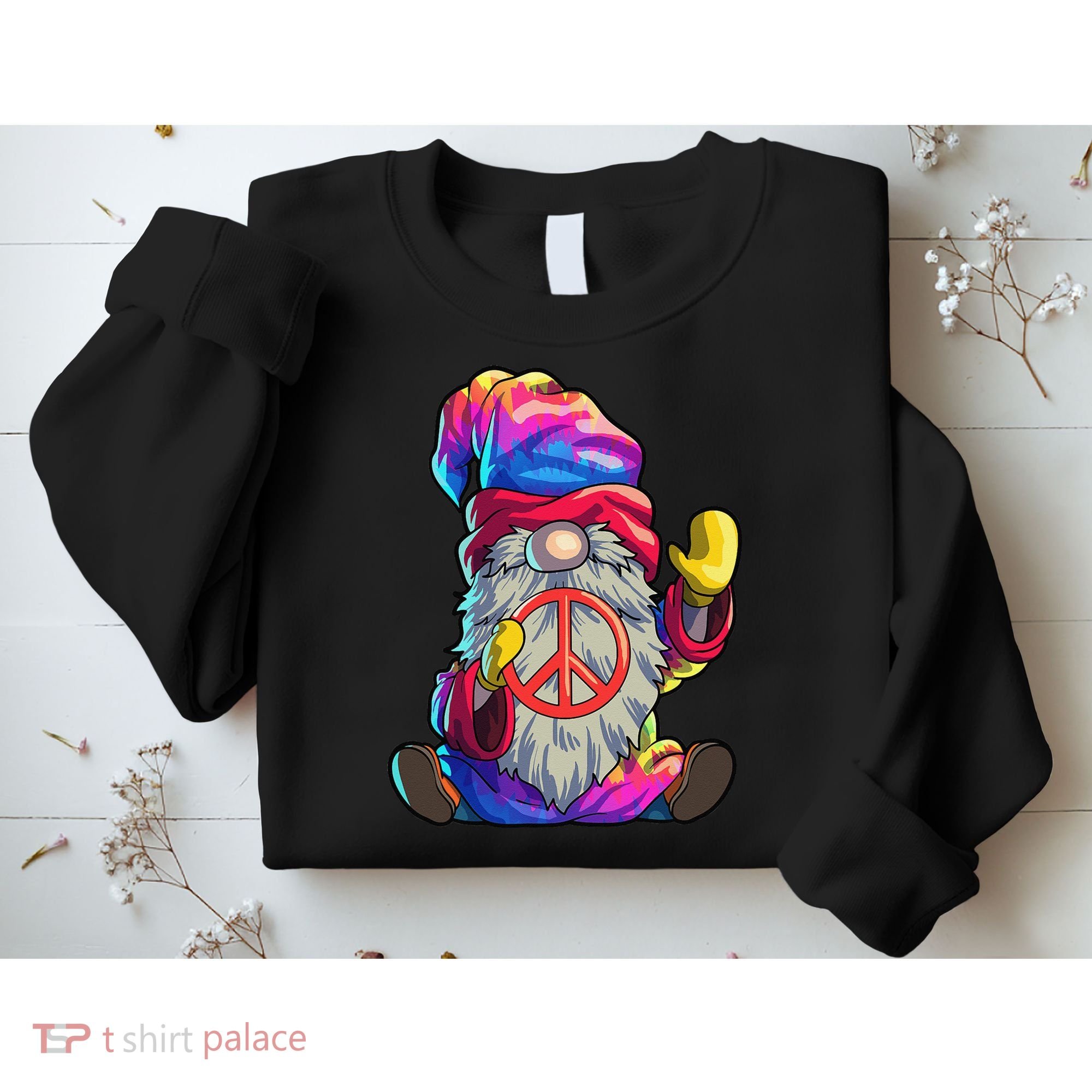 Hippie Gnomes Tie Dye Peace Gnomes Sweatshirt