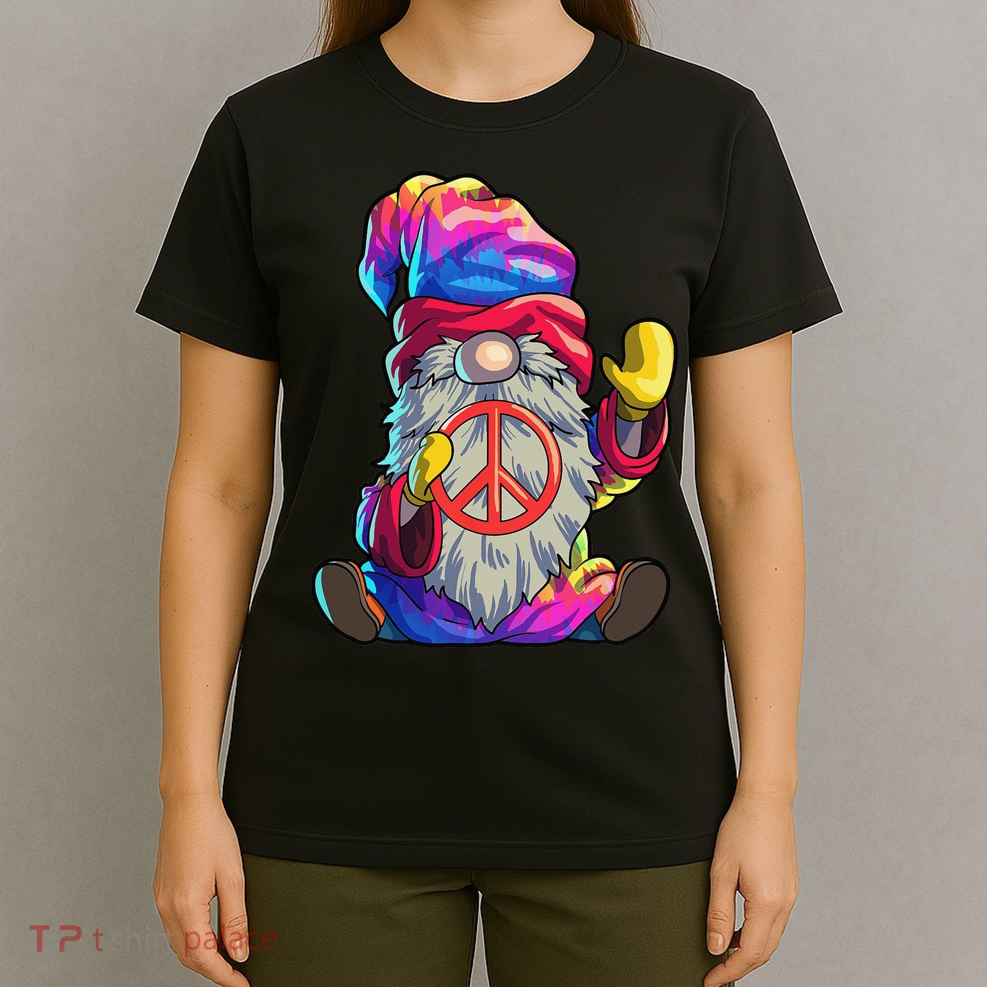 Hippie Gnomes Tie Dye Peace Gnomes T-Shirt