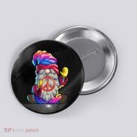Hippie Gnomes Tie Dye Peace Gnomes Button thumb 0