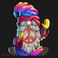 Hippie Gnomes Tie Dye Peace Gnomes Mousepad thumb 1