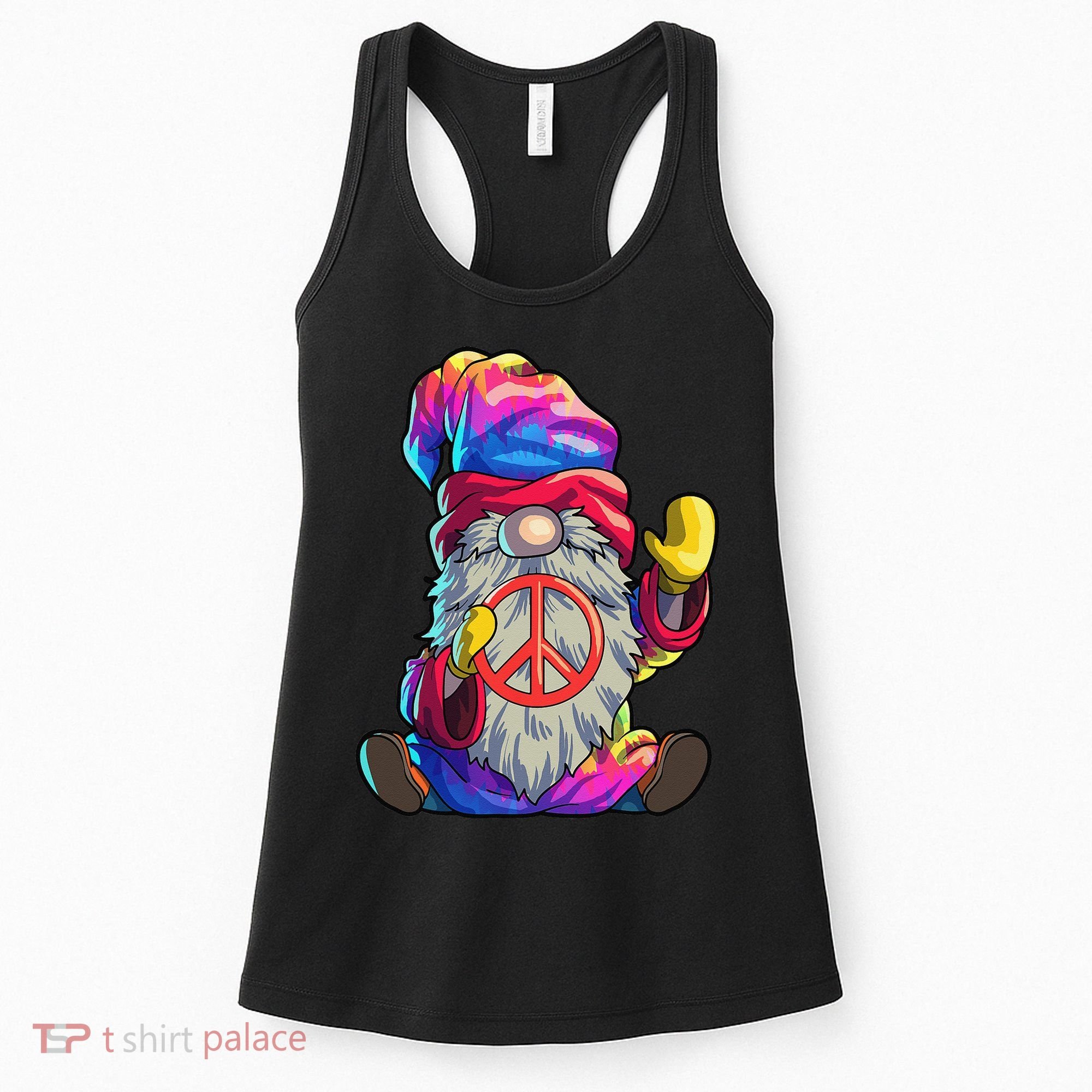 Hippie Gnomes Tie Dye Peace Gnomes Women's Tank Top