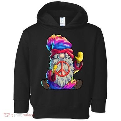 Hippie Gnomes Tie Dye Peace Gnomes Toddler Hoodie