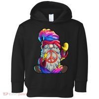 Hippie Gnomes Tie Dye Peace Gnomes Toddler Hoodie thumb 0