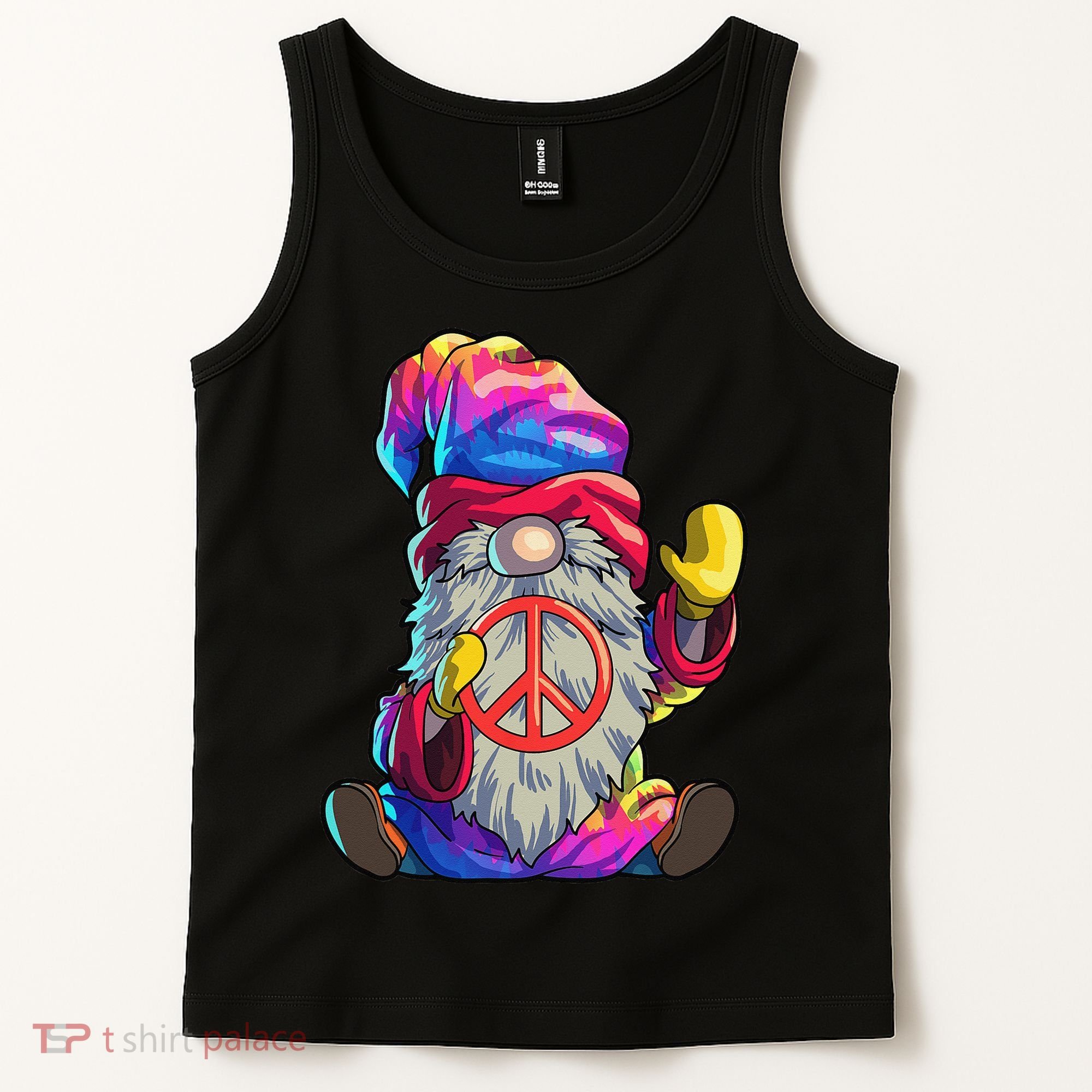 Hippie Gnomes Tie Dye Peace Gnomes Tank Top