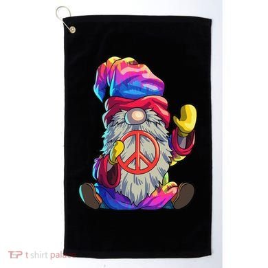 Hippie Gnomes Tie Dye Peace Gnomes Golf Towel