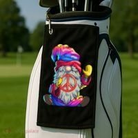 Hippie Gnomes Tie Dye Peace Gnomes Golf Towel thumb 2