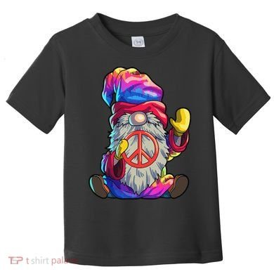 Hippie Gnomes Tie Dye Peace Gnomes Toddler T-Shirt