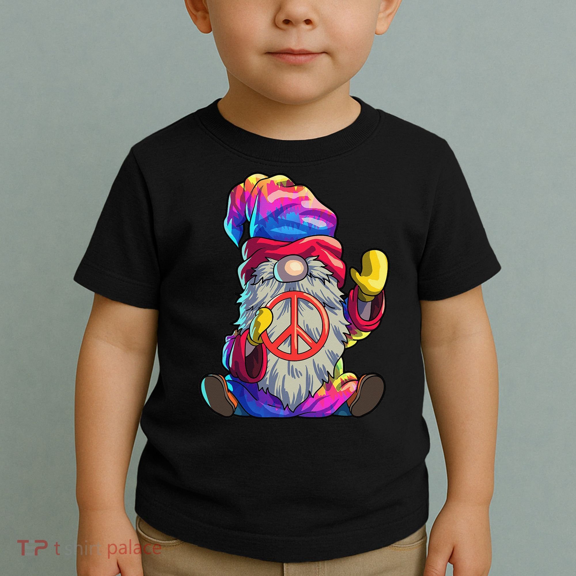 Hippie Gnomes Tie Dye Peace Gnomes Toddler T-Shirt