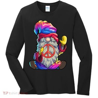 Hippie Gnomes Tie Dye Peace Gnomes Women's Long Sleeve Shirt