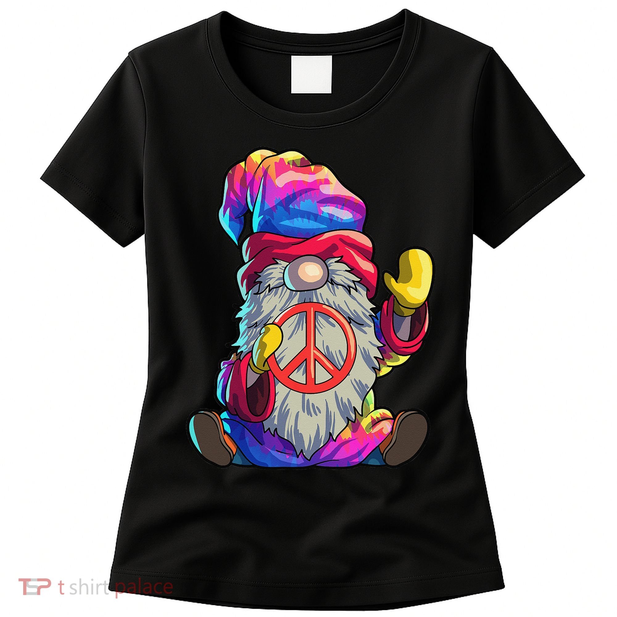 Hippie Gnomes Tie Dye Peace Gnomes Women's T-Shirt