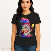 Hippie Gnomes Tie Dye Peace Gnomes Women's T-Shirt thumb 4