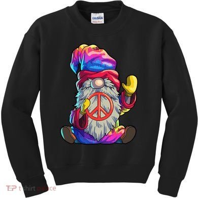 Hippie Gnomes Tie Dye Peace Gnomes Kids Sweatshirt