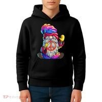 Hippie Gnomes Tie Dye Peace Gnomes Kids Hoodie thumb 4