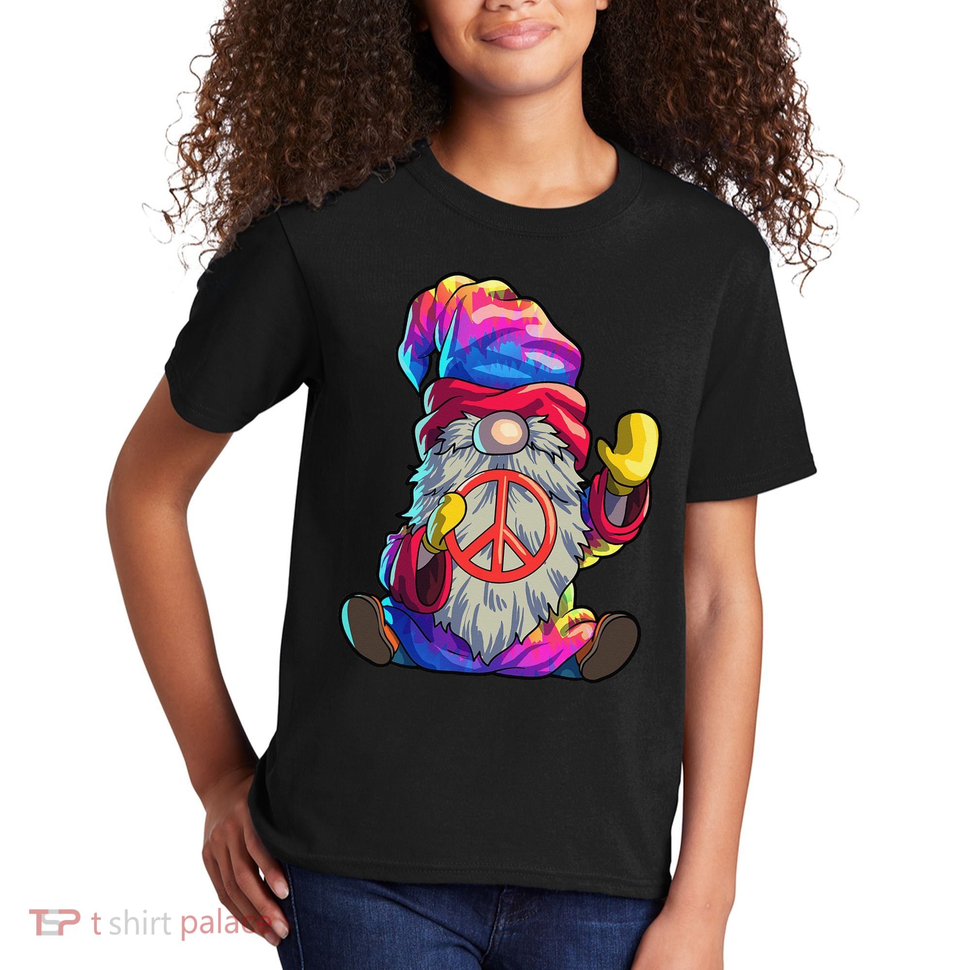 Hippie Gnomes Tie Dye Peace Gnomes Kids T-Shirt