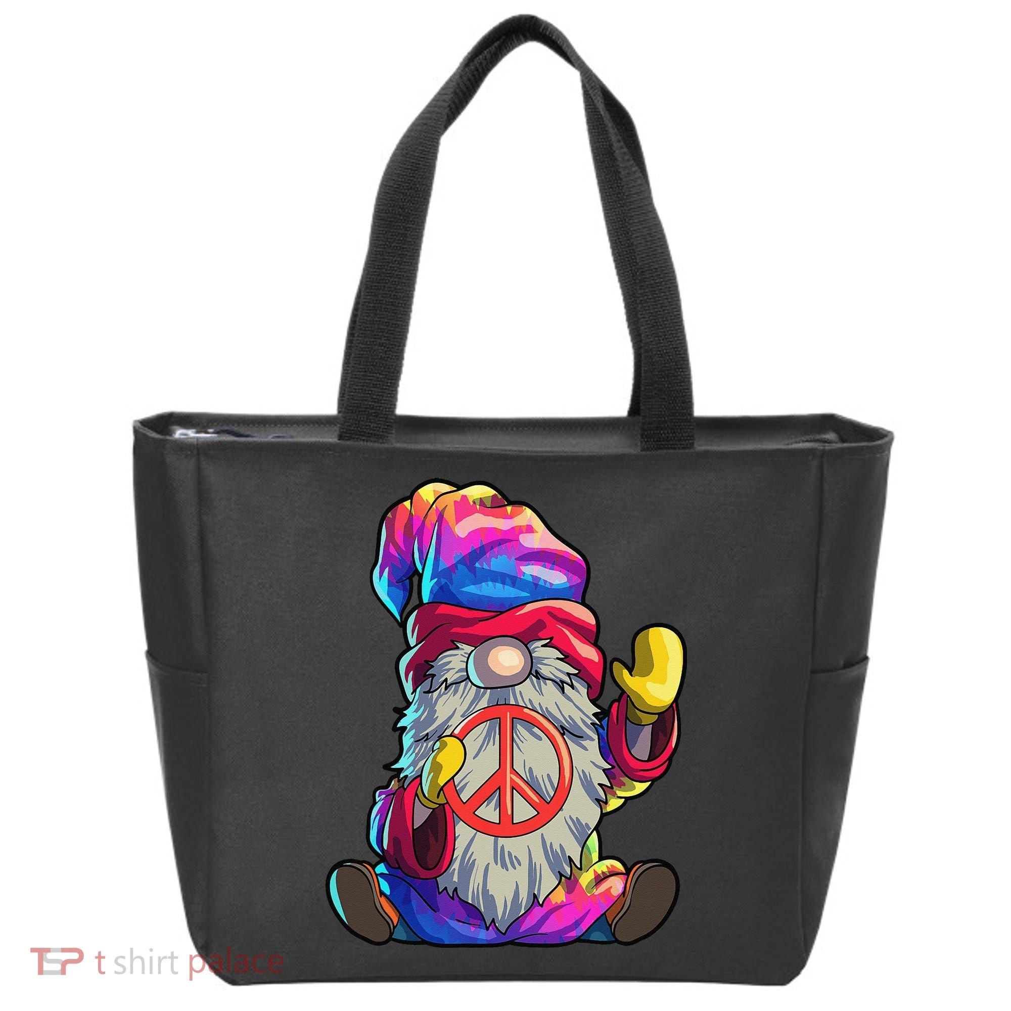 Hippie Gnomes Tie Dye Peace Gnomes Tote Bag
