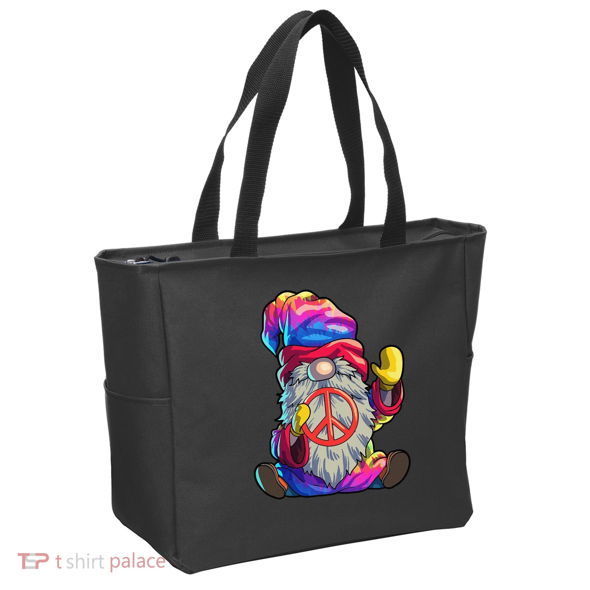 Hippie Gnomes Tie Dye Peace Gnomes Tote Bag