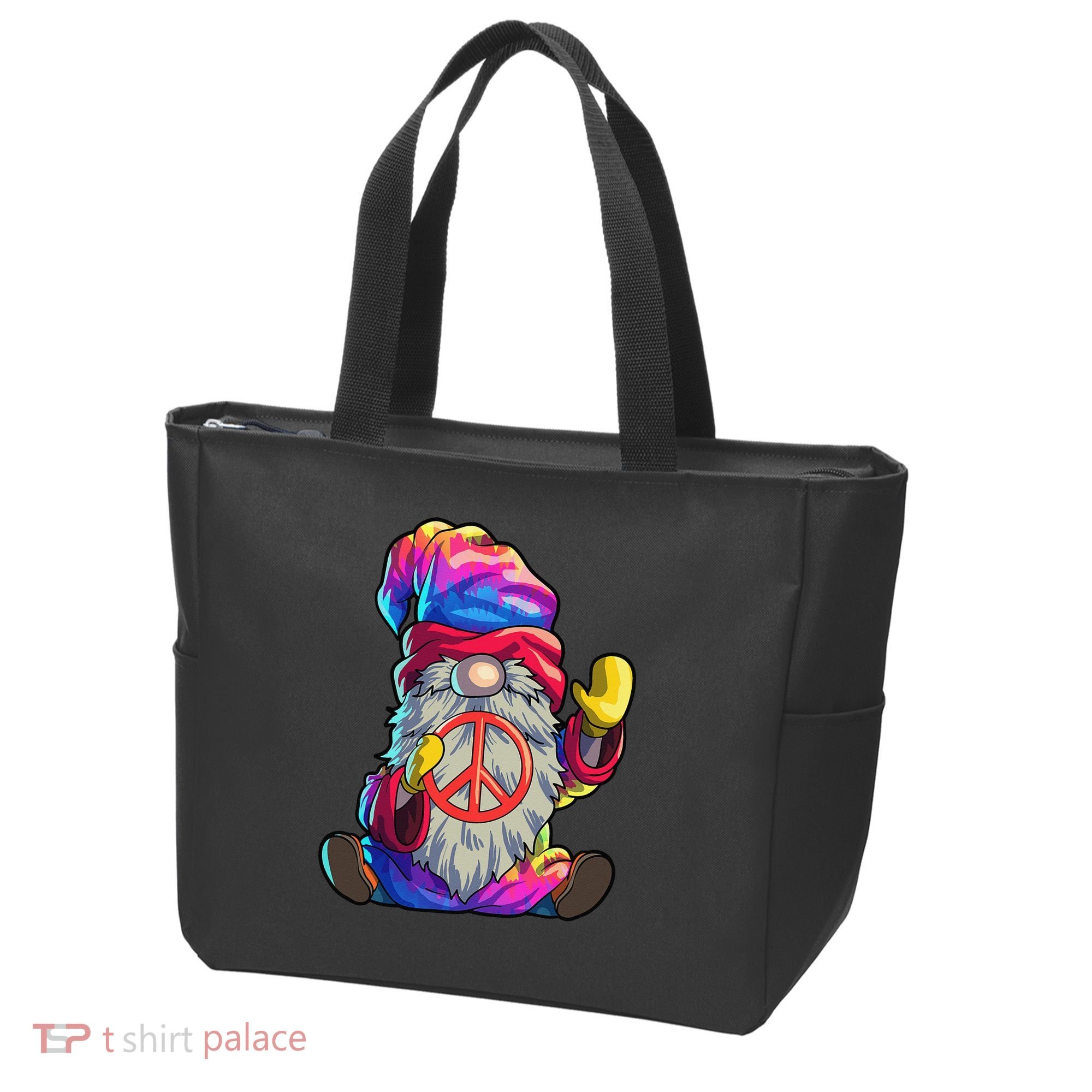 Hippie Gnomes Tie Dye Peace Gnomes Tote Bag