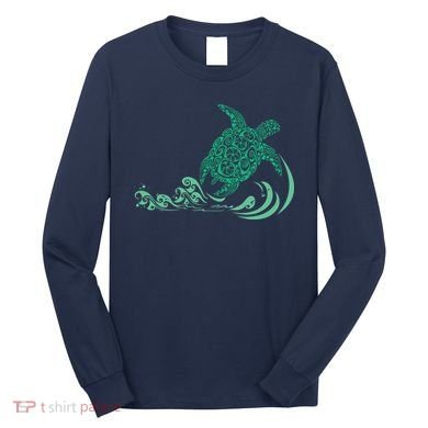 Hawaiian Green Turtle Long Sleeve Shirt