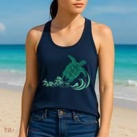 Hawaiian Green Turtle Women's Tank Top thumb 2