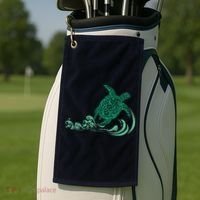 Hawaiian Green Turtle Golf Towel thumb 2