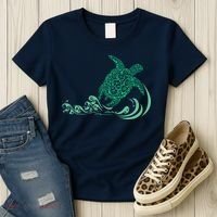 Hawaiian Green Turtle Women's T-Shirt thumb 3