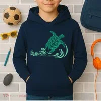 Hawaiian Green Turtle Kids Hoodie thumb 2