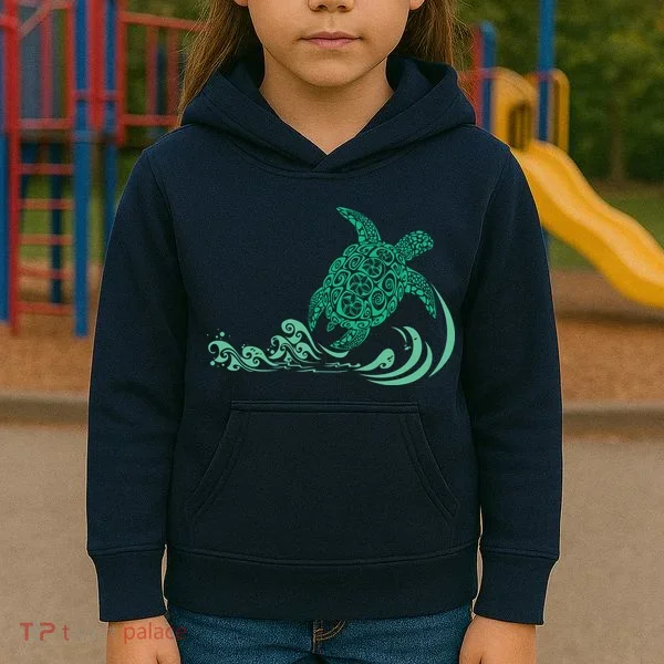 Hawaiian Green Turtle Kids Hoodie