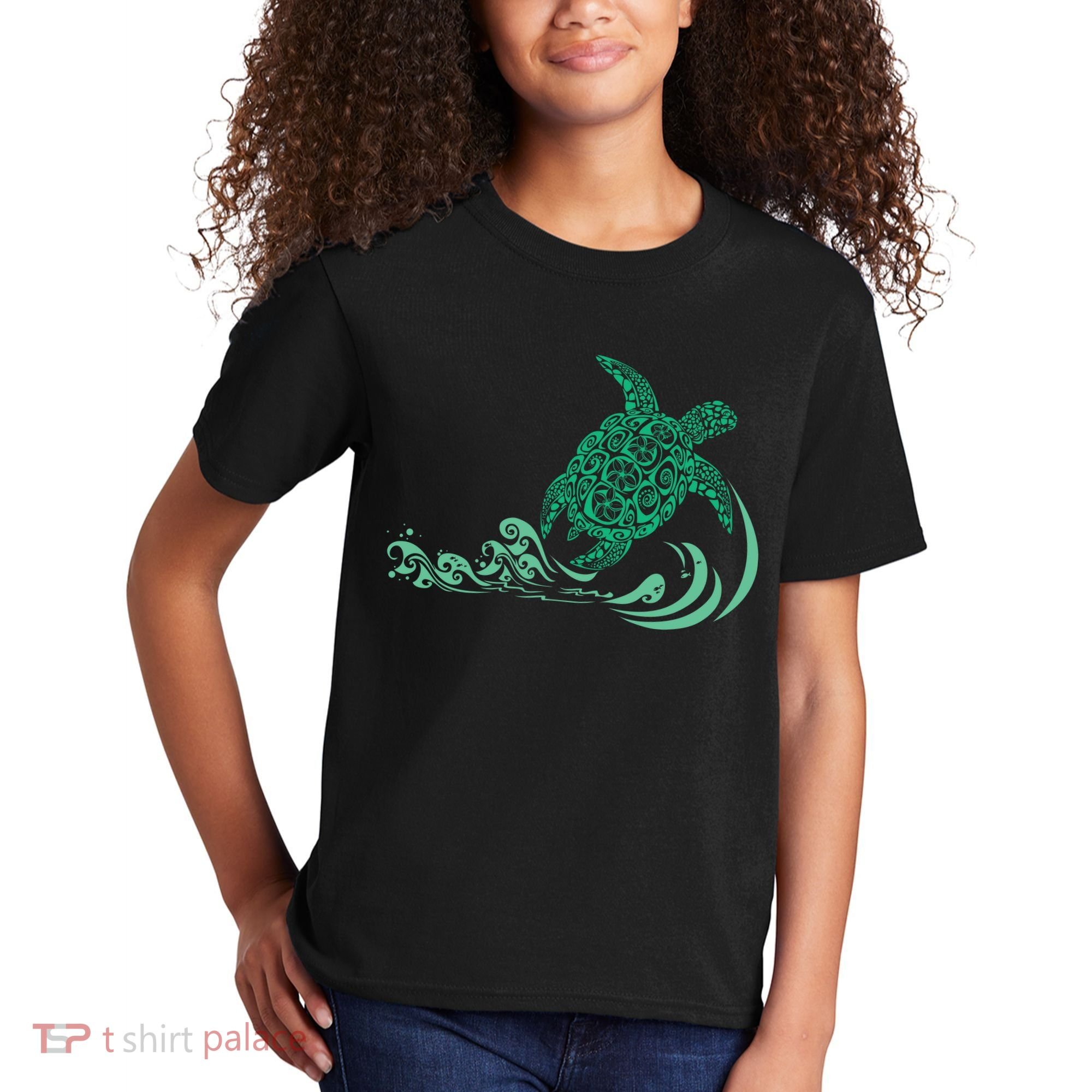 Hawaiian Green Turtle Kids T-Shirt