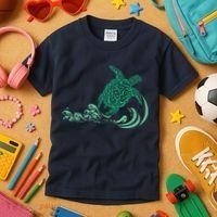 Hawaiian Green Turtle Kids T-Shirt thumb 3