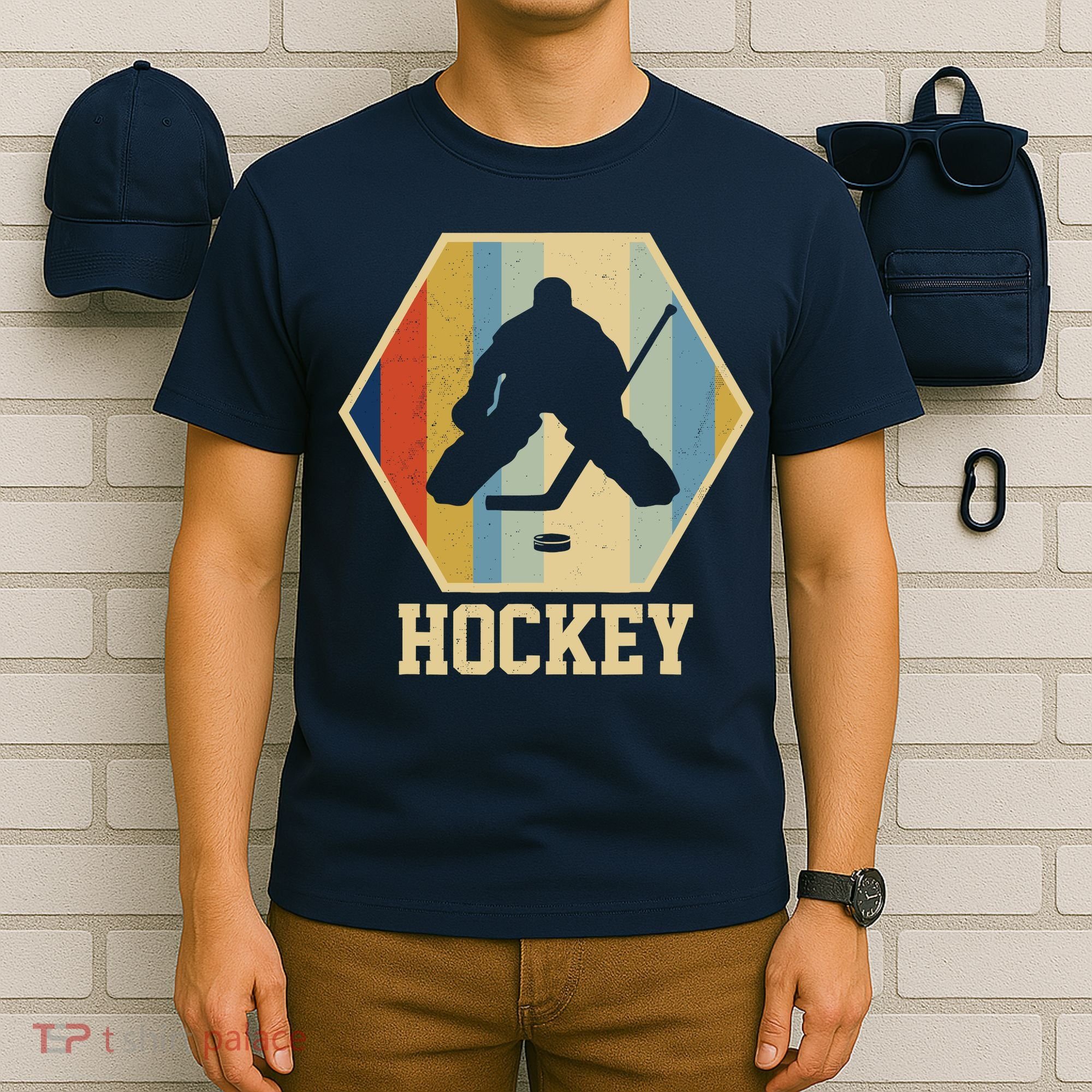Hockey Goalie Vintage Retro Gift T-Shirt