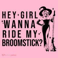Hey Girl Wanna Ride My Broomstick Funny Witch Mousepad thumb 1