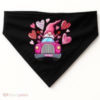 Heart Gnome Xoxo Valentines Day Cute USA-Made Doggie Bandana thumb 0