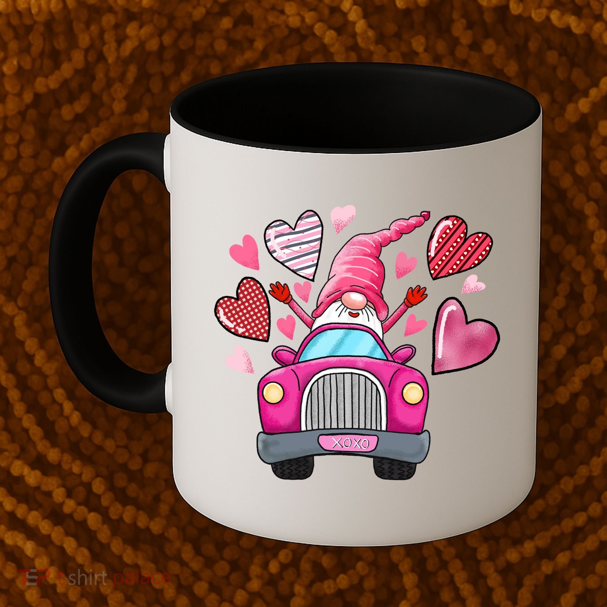 Heart Gnome Xoxo Valentines Day Cute Coffee Mug