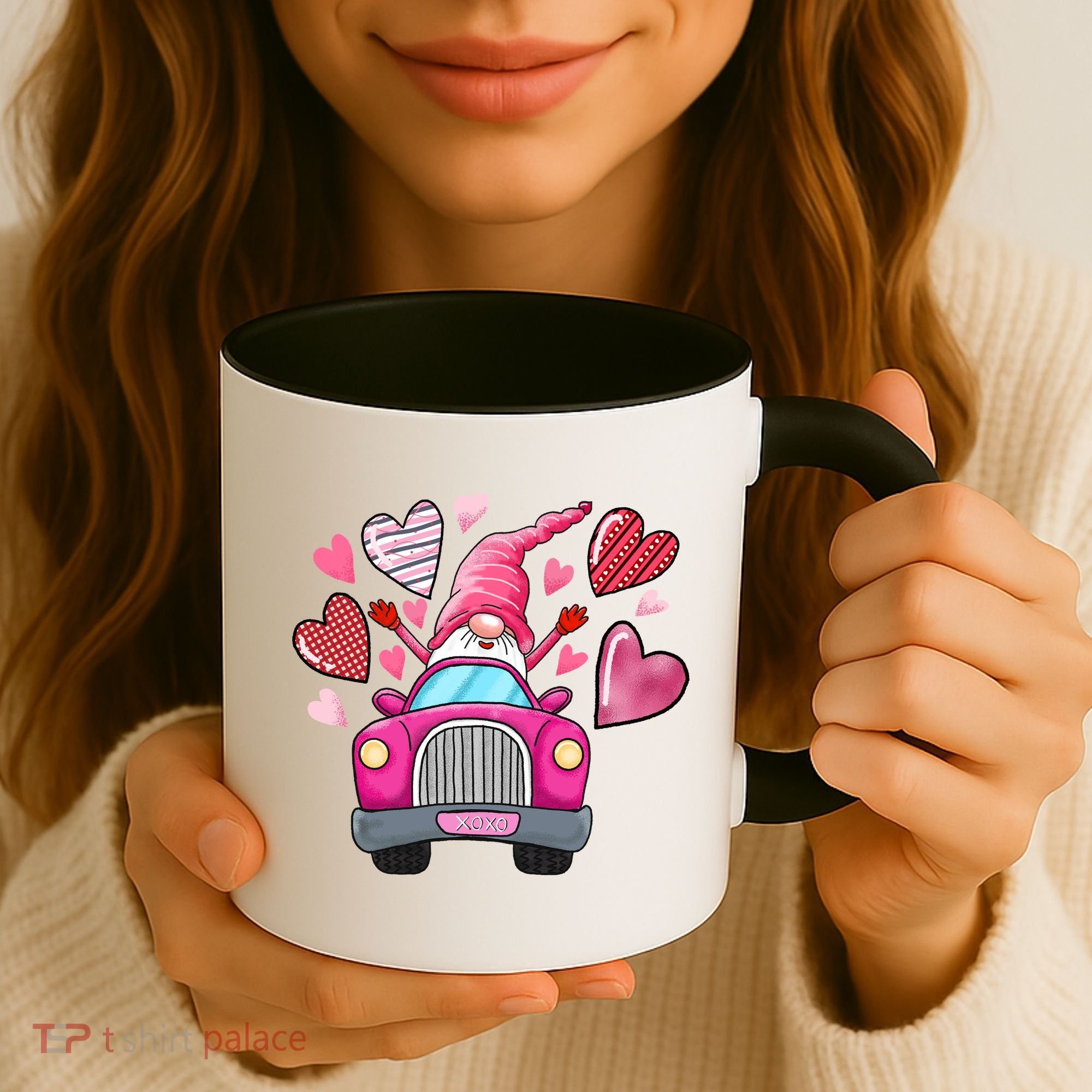 Heart Gnome Xoxo Valentines Day Cute Coffee Mug