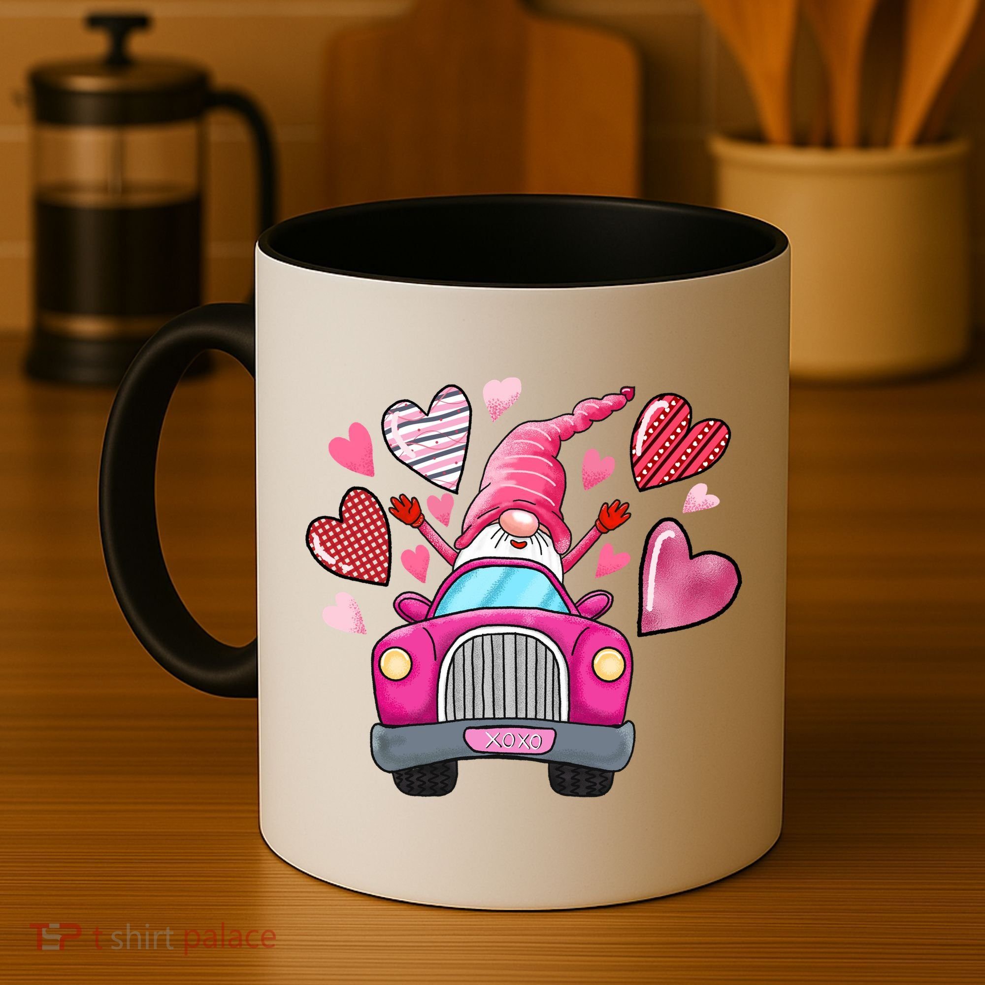 Heart Gnome Xoxo Valentines Day Cute Coffee Mug