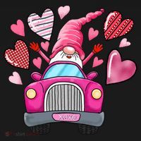 Heart Gnome Xoxo Valentines Day Cute Women's Hoodie thumb 2