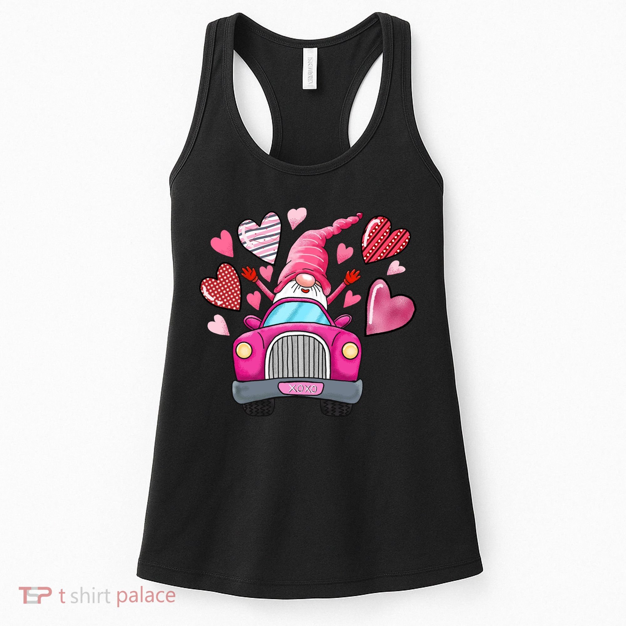 Heart Gnome Xoxo Valentines Day Cute Women's Tank Top
