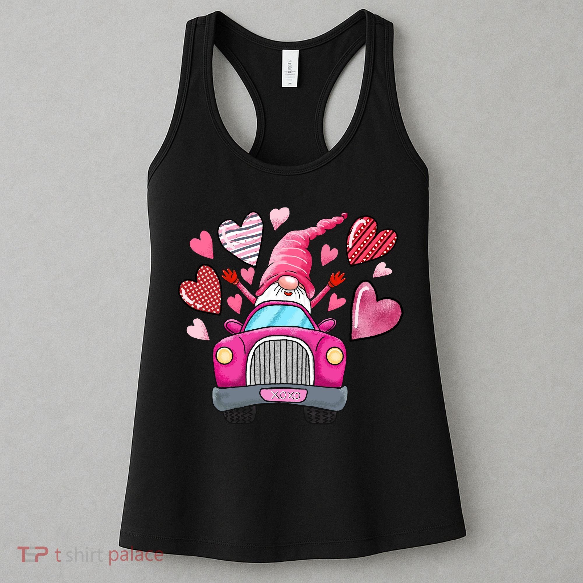 Heart Gnome Xoxo Valentines Day Cute Women's Tank Top