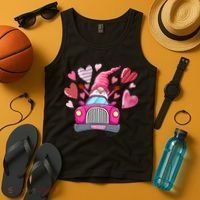 Heart Gnome Xoxo Valentines Day Cute Tank Top thumb 4