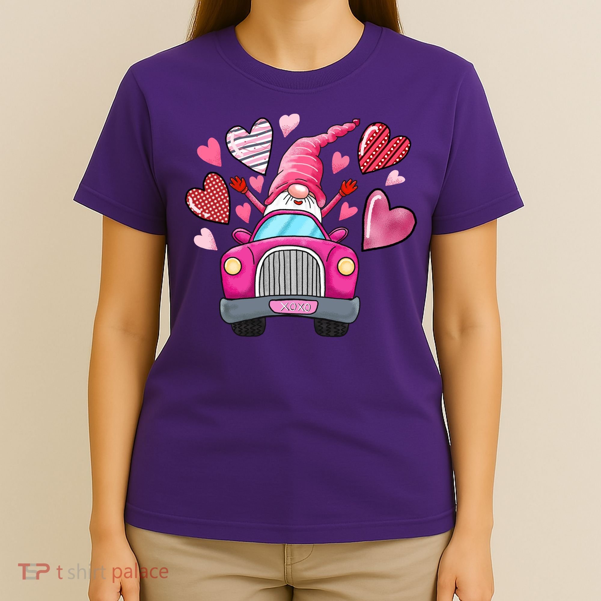 Heart Gnome Xoxo Valentines Day Cute T-Shirt