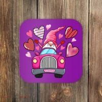 Heart Gnome Xoxo Valentines Day Cute Coaster thumb 0